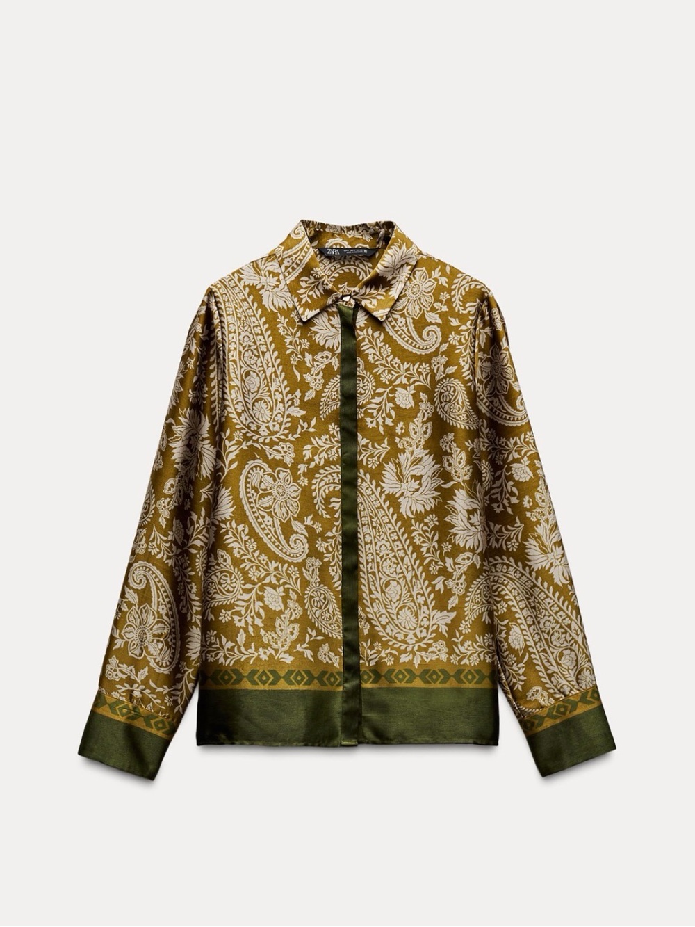 Zara Paisley Print Button-Up Shirt